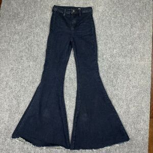BLANKNYC X American Thread Jeans Womens Size 27 Blue Denim Flare Bell  Dark Wash